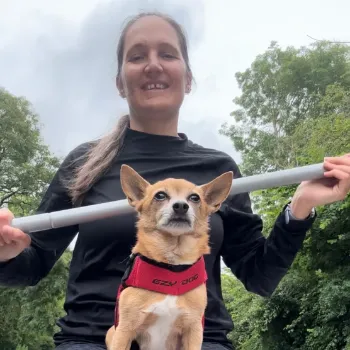 Merle and Wiggle paddling