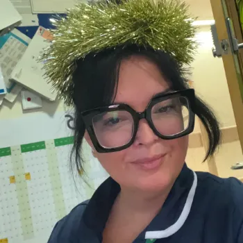 Claire Hughes (nurse champers)