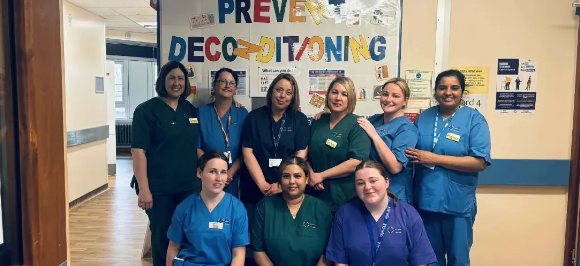 Ward 4 staff at Withybush Hospital’s Pen Y Fan Challenge