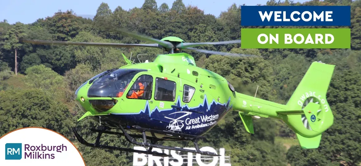 Roxburgh Milkins | Supporting Great Western Air Ambulance Charity